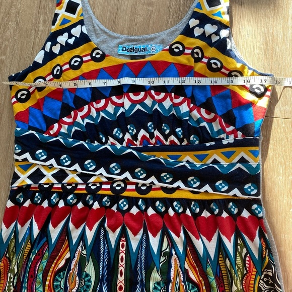 Desigual Sleeveless Scoop Neck Geometric Print Dress Size XL - Picture 9 of 15
